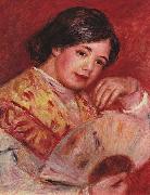 Pierre-Auguste Renoir Junges Madchen mit Facher oil painting reproduction